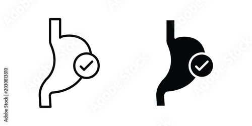 Fotografie Digestion icon solid Icon Design Concept. Line icons