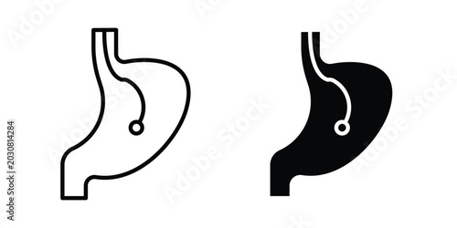 Cuadro en lienzo Endoscopy icon solid Icon Design Concept. Line icons