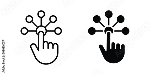 Photos Interactivity icon solid Icon Design Concept. Line icons