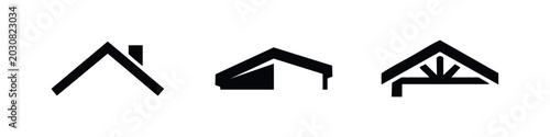 Foto House roof and construction icons