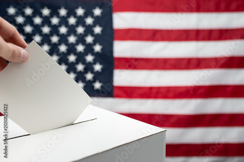 Canvastavla Midterm Congress Election 2026 Ballot Box With American Flag