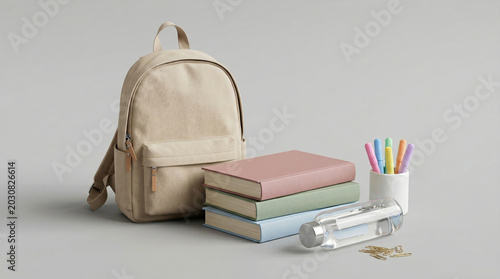 Back To School Education Concept with Classroom Study Essentials