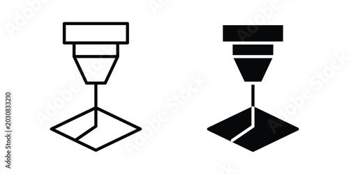 Fotografie Laser machine icon suitable for design projects