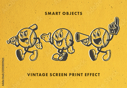 Vintage Print Text Effect – Halftone Typography for Logo, Poster & Branding (PSD)