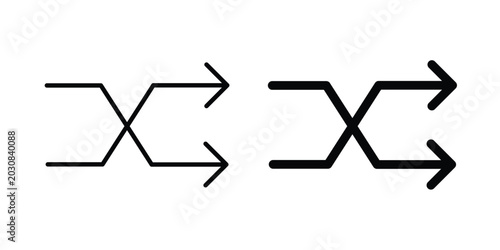 Konstfotografi Shuffle arrow icon suitable for design projects