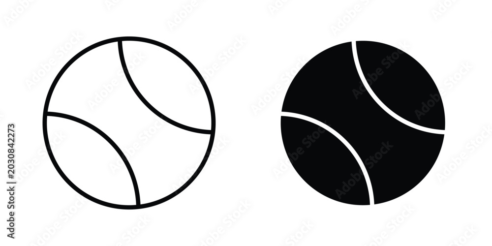 Fototapeta premium Tennis ball icon suitable for design projects