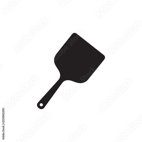 Pizza peel silhouette vector illustration on white background