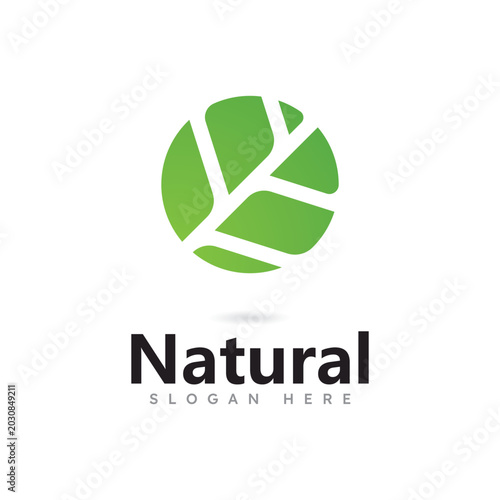 Tree leaf vector logo design