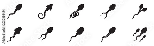 Tableau sur toile Sperm cell icon set