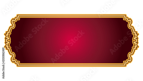 luxury red arabic islamic text box title frame border