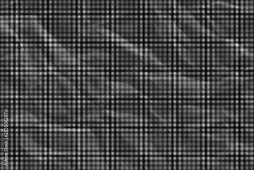 Fotografie Black crumpled paper texture on white transparent background closeup