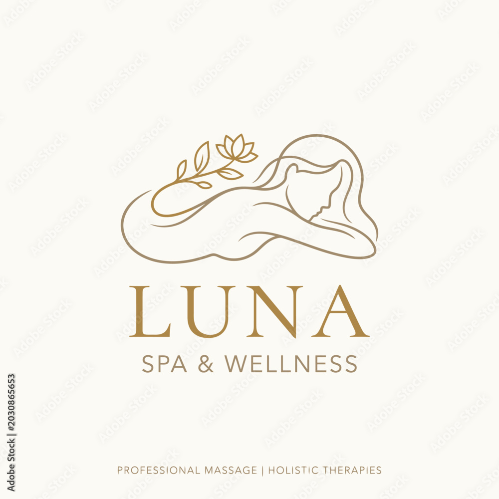 Obraz premium Spa and wellness logo design.