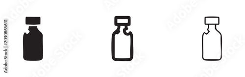 Canvas Print Damaged Medical Bottle and Waste Management Icon Set