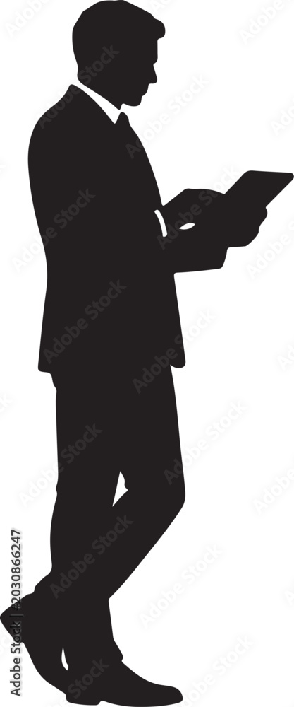 Fototapeta premium Business People Silhouette – Corporate Employees, Office Workers and Professional Team Vector Set