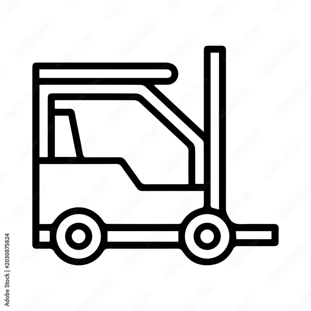 Fototapeta premium Forklift Outline Icon
