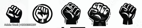 Vector silhouette of hand fist