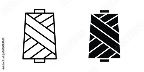 Yarn icon. Glyph solid icons collection. Line symbols