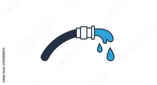 Tableau sur toile Water Hose Dripping Water Icon