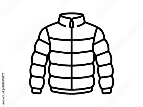 Black puffy jacket with zipper