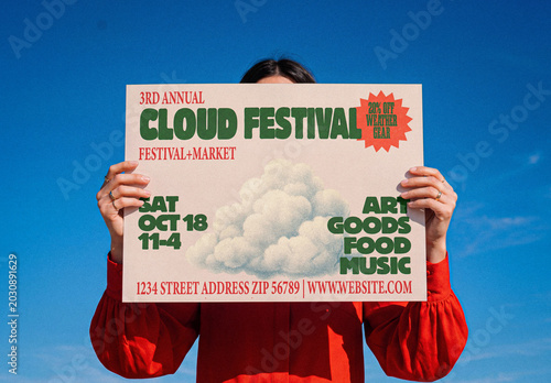 Poster Held By Person Mockup