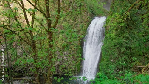 Columbia River Gorge, Oregon, USA - 04.28.2026: Multnomah Falls