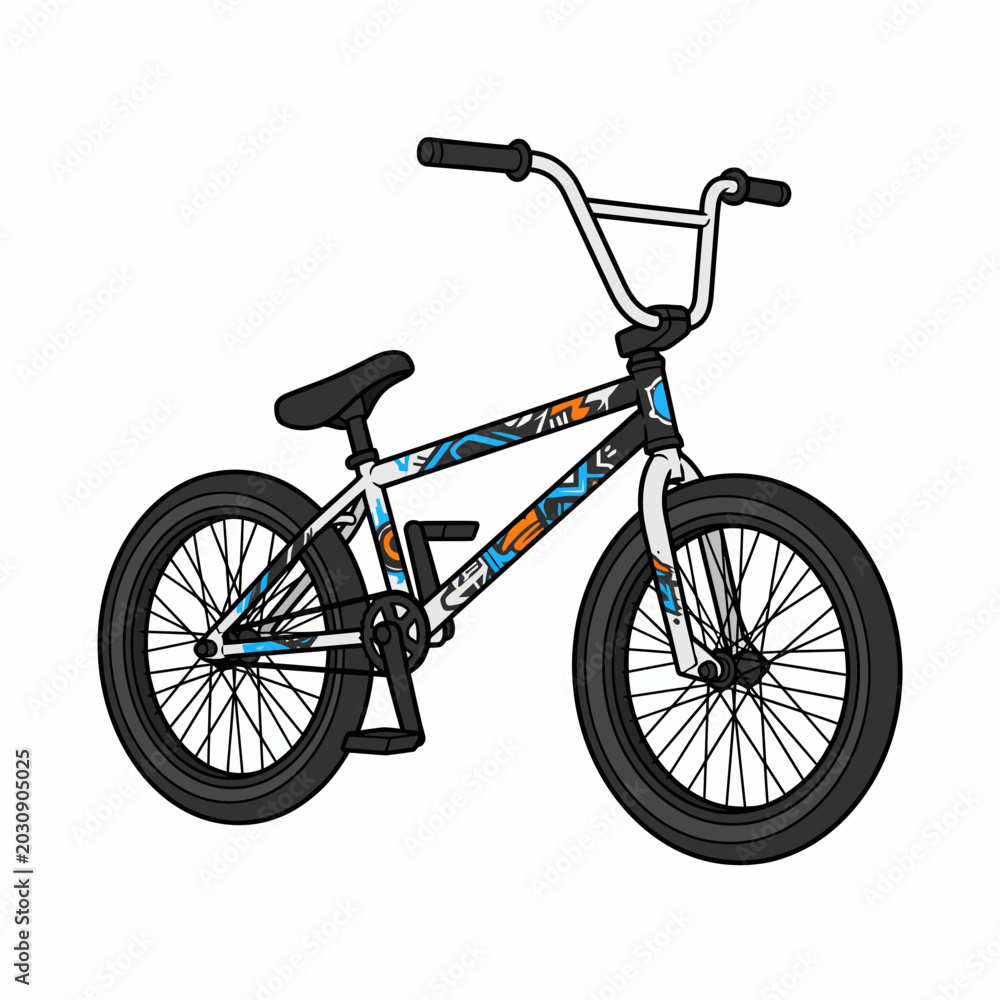 Obraz premium Custom bmx bicycle with colorful frame graphics