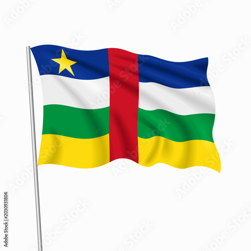 Konstfotografi Central African Republic waving national flag, design for national holidays
