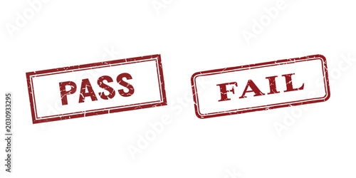 Fotografía Pass and Fail Rubber Stamps