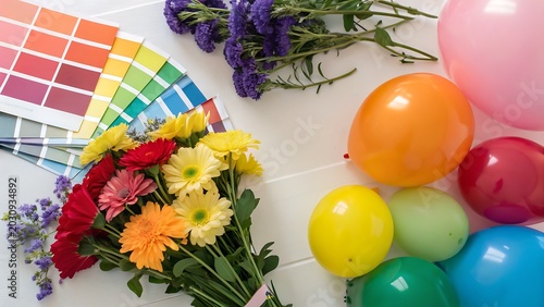 colorful easter eggs in a basket