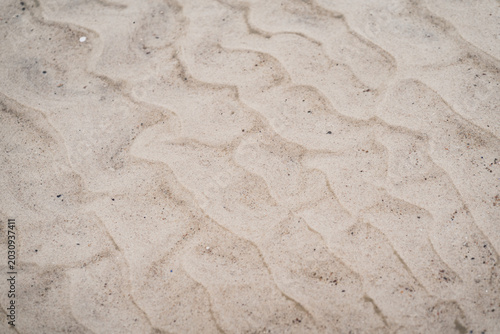 Close up of rippled sand texture