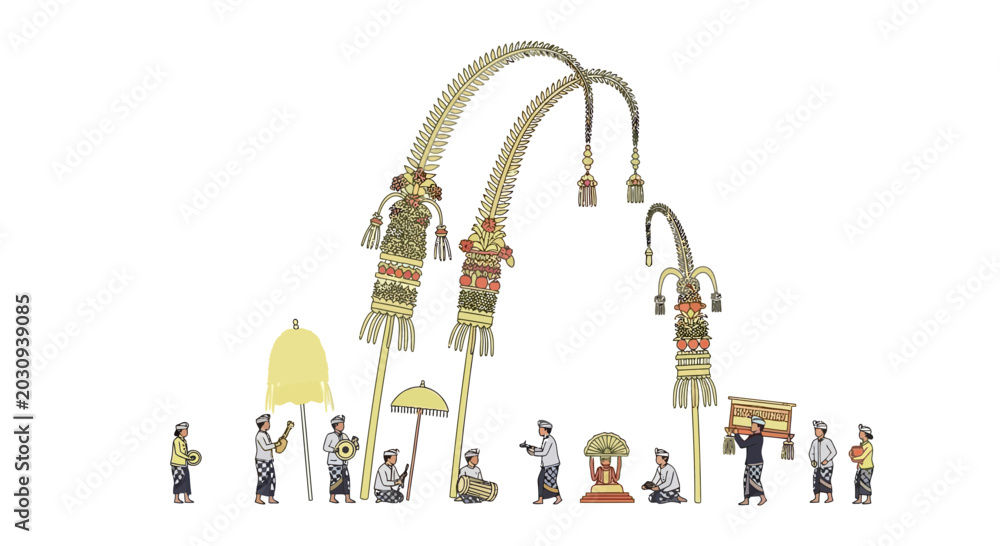 Obraz premium Lego people standing in line formation.