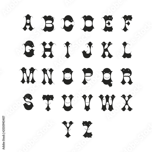 Alphabet Letter Logo Vector Set – Modern A to Z Monogram Branding Collection Template
