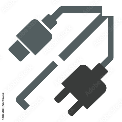 Photos Electric plug and socket icon for connection and disconnection  technology symbo