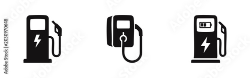 Tableau sur toile Car Icons: Sedan, Sports Car, SUV, Different Views