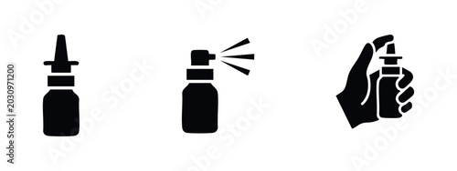 Canvastavla Spray Bottle Icons Set