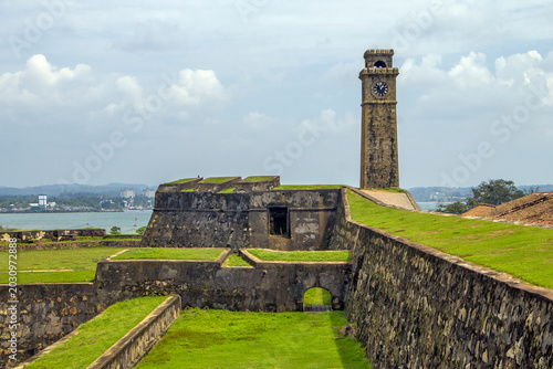 Photography Clock tower of Dutch fort. Galle, Sri Lanka