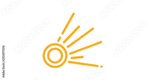 Photos Stylized sun with emanating light rays.