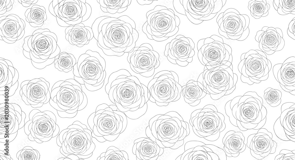 Fototapeta premium Seamless vintage floral rose pattern background design featuring delicate botanical elements perfect for spring summer wallpaper and textile prints.