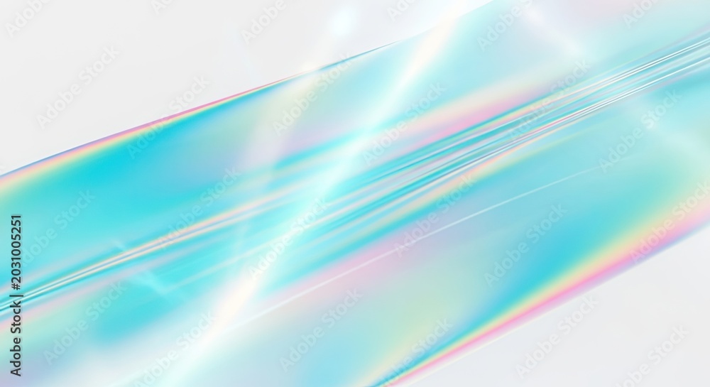 Fototapeta premium Abstract Holographic Light Blue and White Background with Dynamic Lines and Gradient Colors.