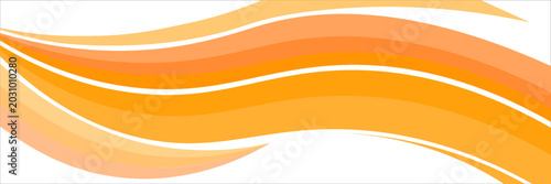Vector orange line background curve element with white space for text and message design, overlapping layers, vector