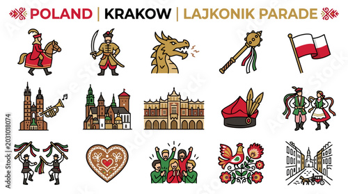 Poland Krakow Lajkonik Parade Icons - Culture and Tradition