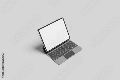 Blank Tablet Mockup - 3D Illustration