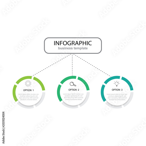 business process infographic with 3 step , timeline vector illustration