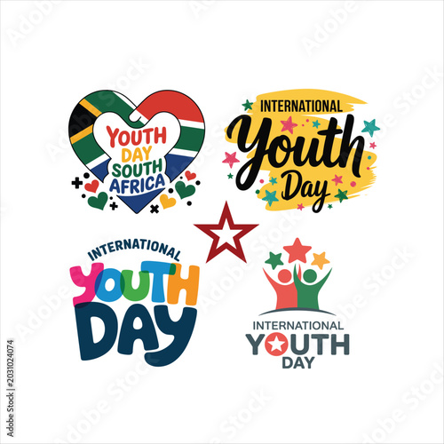 Colorful celebrating international youth day south africa