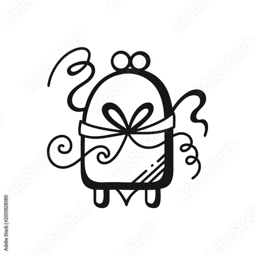 Canvastavla Victorian Hat Box Doodle Silhouette Elegant Fashion Storage Illustration