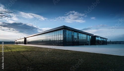 modern data center building exterior architecture photo