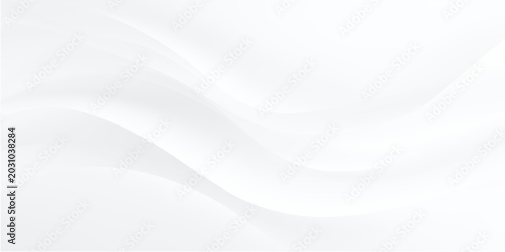 Obraz premium Abstract white wavy background with smooth curved lines and subtle gradient effect