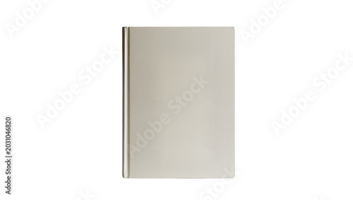 Tableau sur toile Plain light grey hardcover book, isolated on transparent background