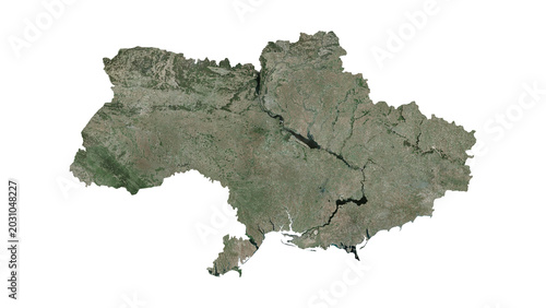 Tableau sur toile High Detailed UKRAINE Map PNG, Geographic Relief and Terrain Illustration of UKR