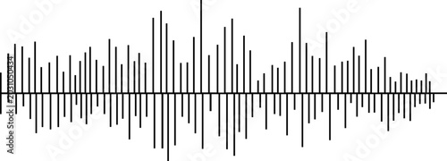 Canvastavla Black waves icon representing wireless communication, signal transmission, broad